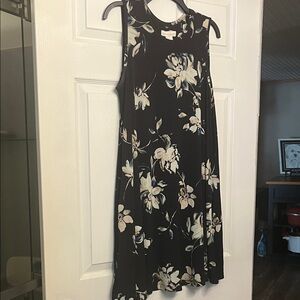 Cynthia Rowley Black Floral Midi Dress